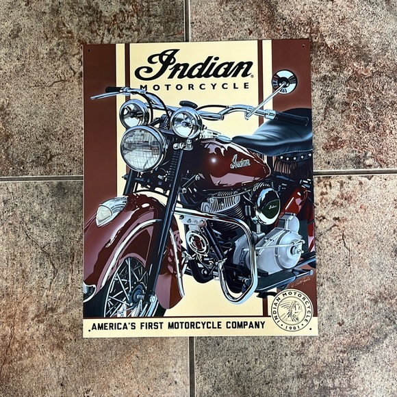 Indian Motorcycle sign - Picture 1 of 2